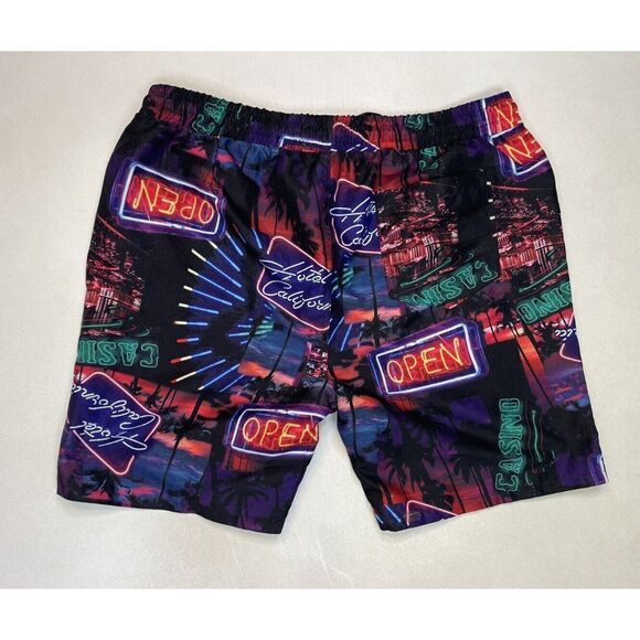 Surf Society All Over Print Hotel California Casino Shorts Men XL Multicolor - Picture 4 of 6